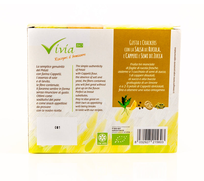 Organic Petali 100% Durum Cappelli Wheat Crackers 125g