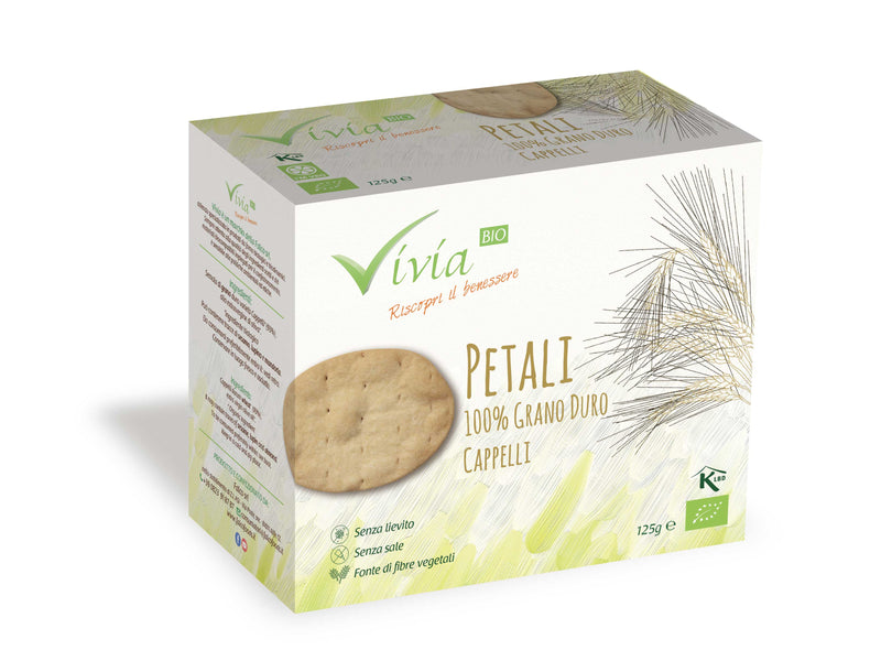 Organic Petali 100% durum Cappelli wheat crackers 125g
