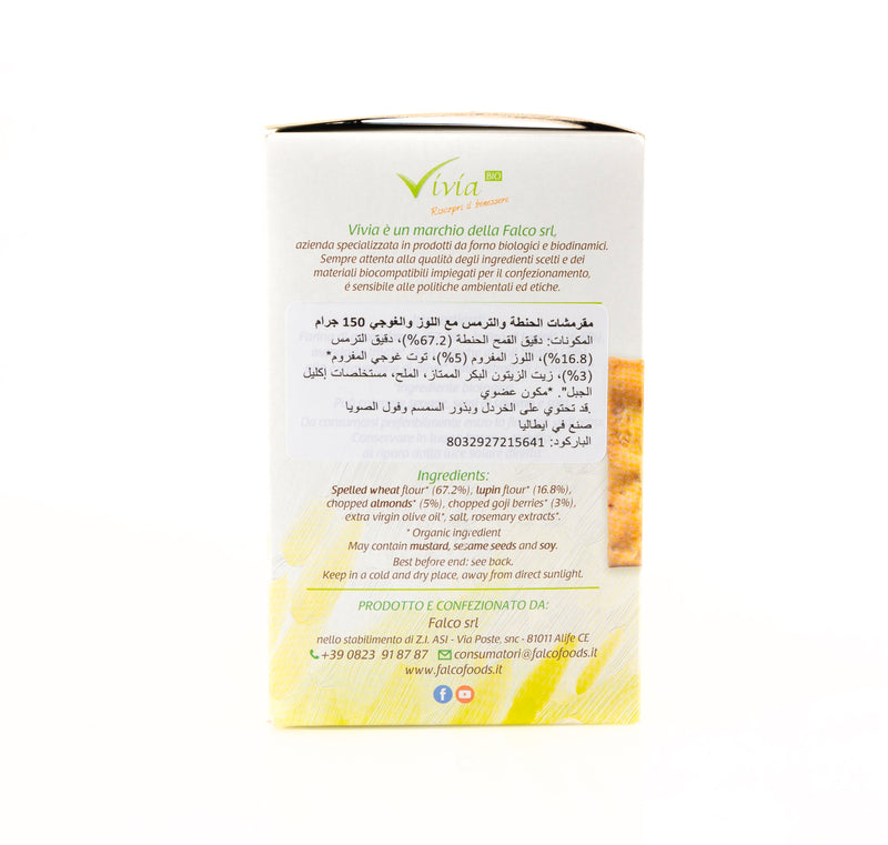 Organic Spelt & Lupin Cracker with Almond and Goji 150g