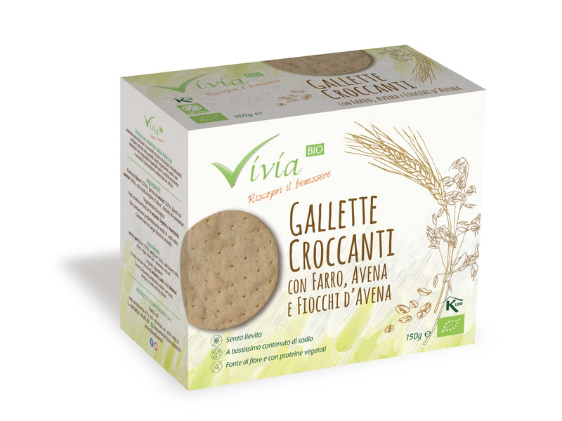 Organic Crunchy Spelt, Oat and Spelt Oat Gallette 150g
