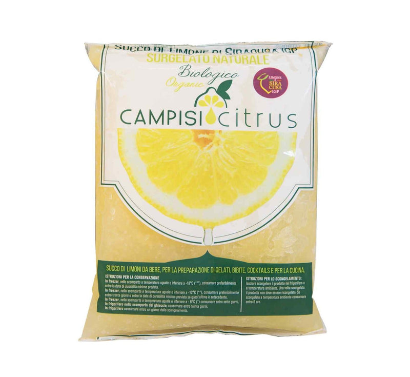Organic Frozen Sicilian Siracusa Lemon Juice 1kg- Buy 1 Get 1 Free - Campisi Citrus -
