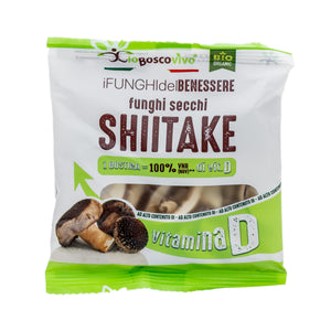 Organic Dry Sliced Shiitake Mushroom Classic 8g front view