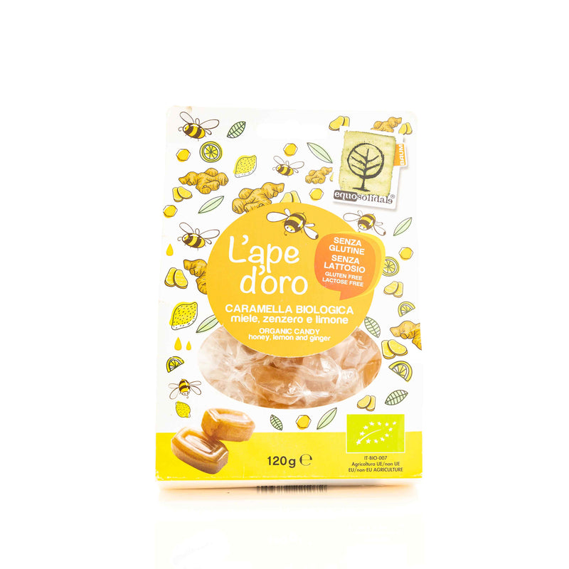 Organic Hard Candy Honey Lemon & Ginger 120g