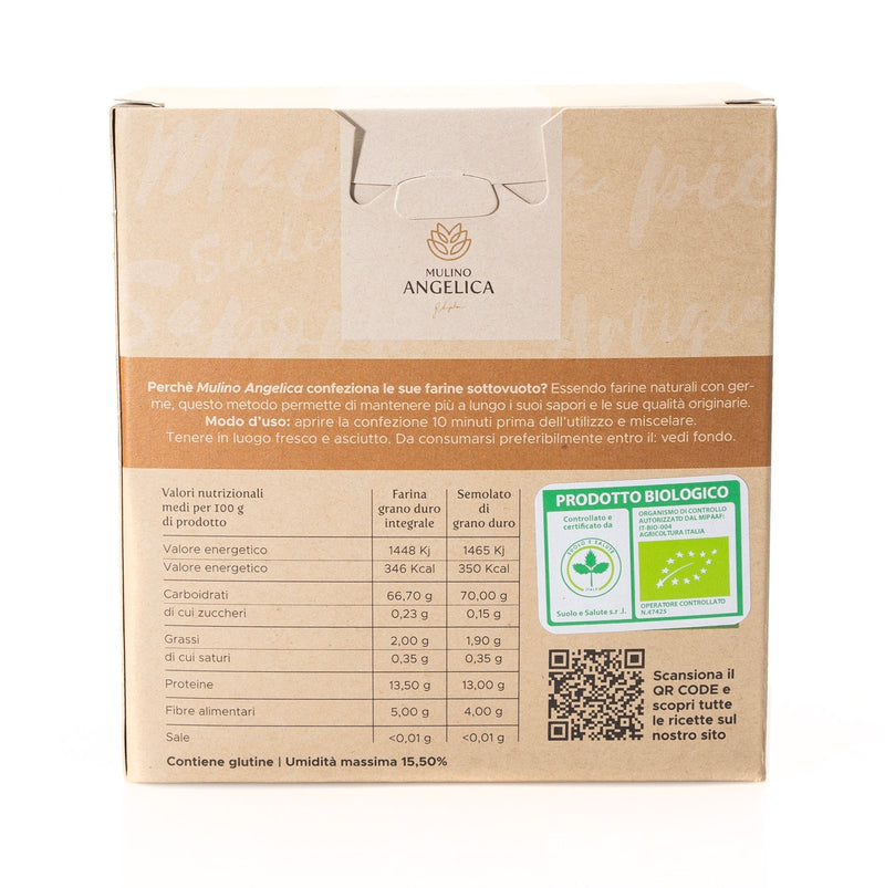 Organic Senatore Cappelli Semolato flour 1kg