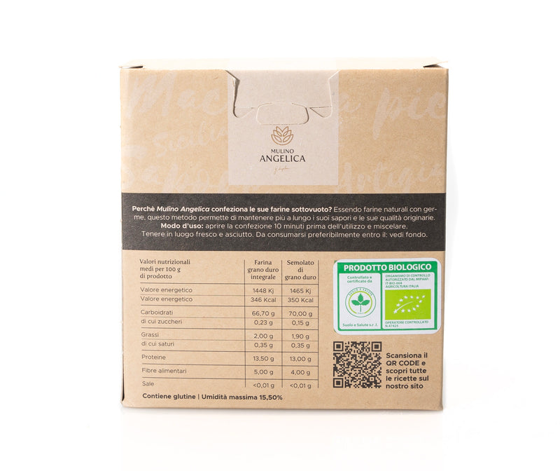 Organic Perciasacchi Semolato Flour 1kg - Mulino Angelica -