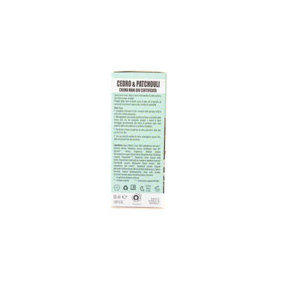 Organic Cedar & Patchouli Hand Cream 50ml