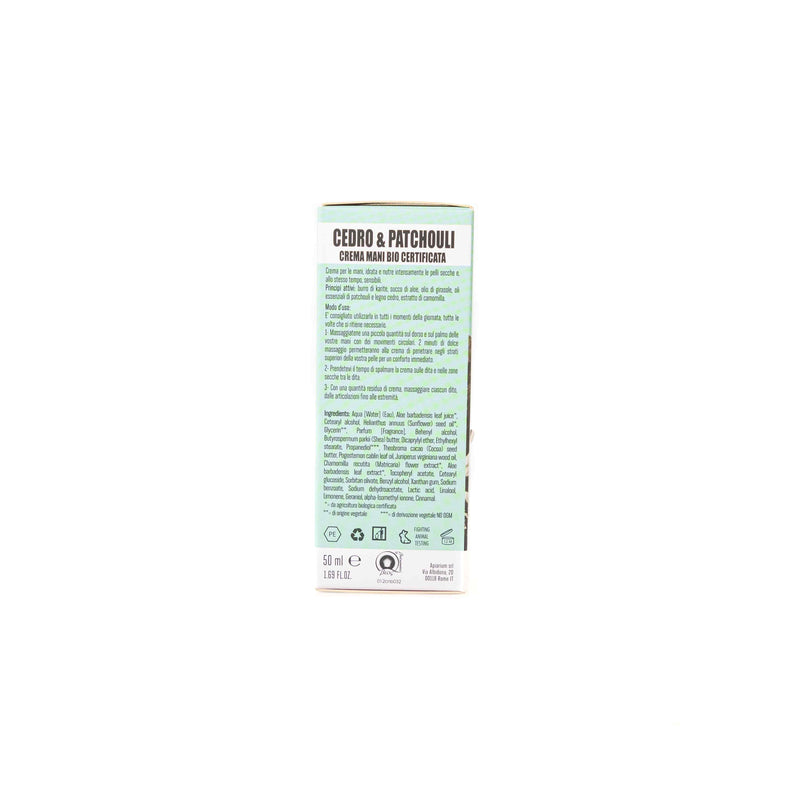 Organic Cedar & Patchouli Hand Cream 50ml