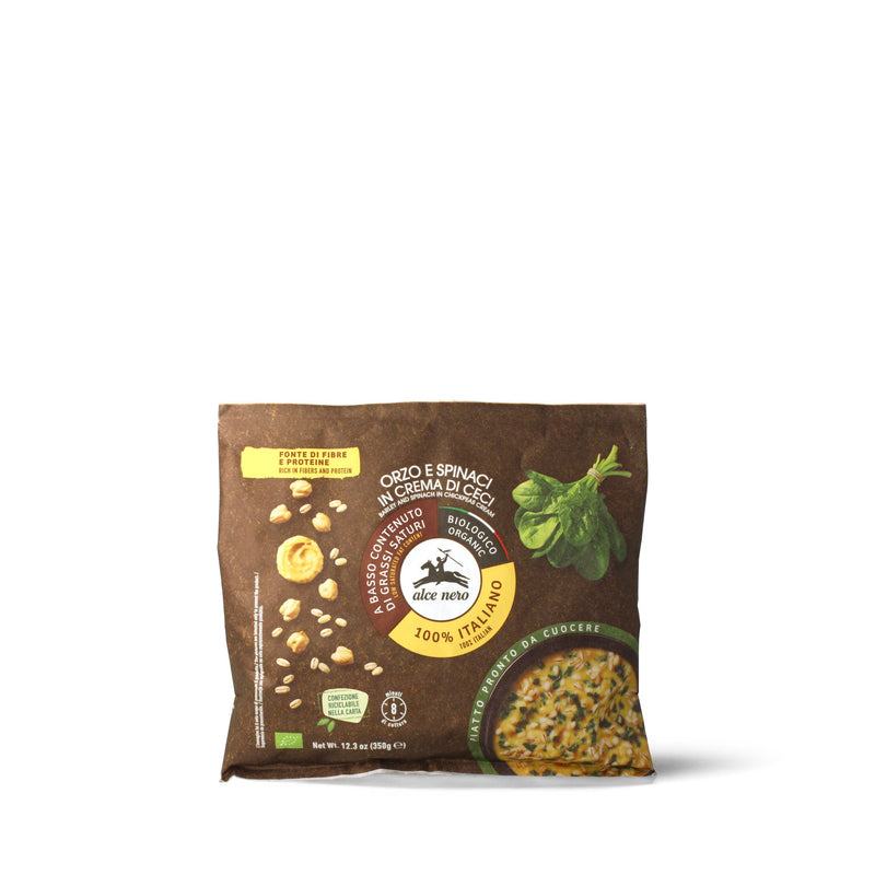 Organic Frozen Barley & Spinach In Chickpeas Cream 350G