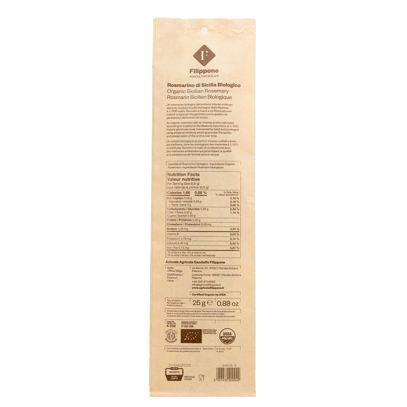 Organic Dry Rosemary Sprigs 25G