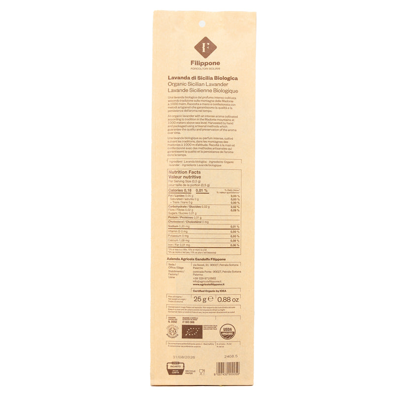 Organic Dry Lavander Sprigs 25G