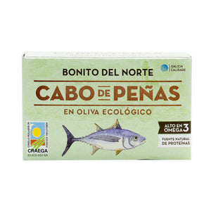 Organic White Meat Tuna In E.V. Organic Olive Oil 111g front view