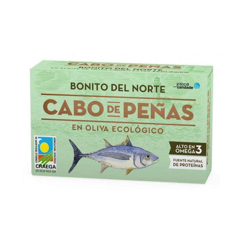 Organic White Meat Tuna In E.V. Organic Olive Oil 111g