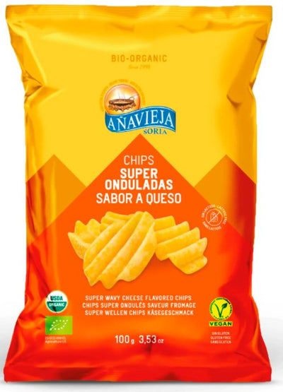 Organic Potato Chips With Cheese Flavour 100g - ANAVIEJA -