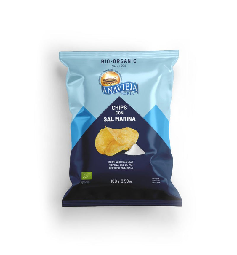 Organic Potato Chips In Sunflower Oil 100g - ANAVIEJA -