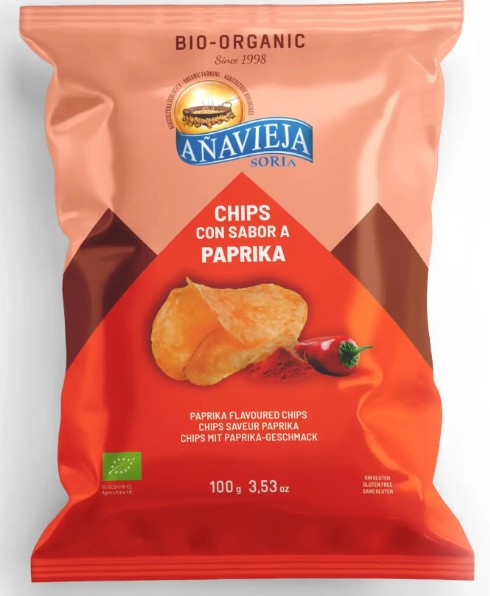 Organic Potato Chips Paprika 100g - ANAVIEJA -