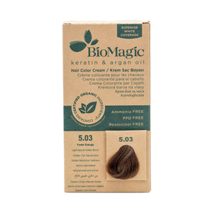 Organic Hair Color Cream 5.03 Light Golden Brown image 1