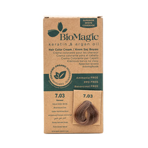 Organic Hair Color Cream 7/03 Natural Golden Blonde 60ml image 1