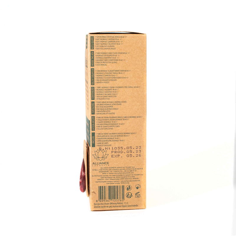 Organic Hair Color Cream 55/55 Deep Dark Red 60ml