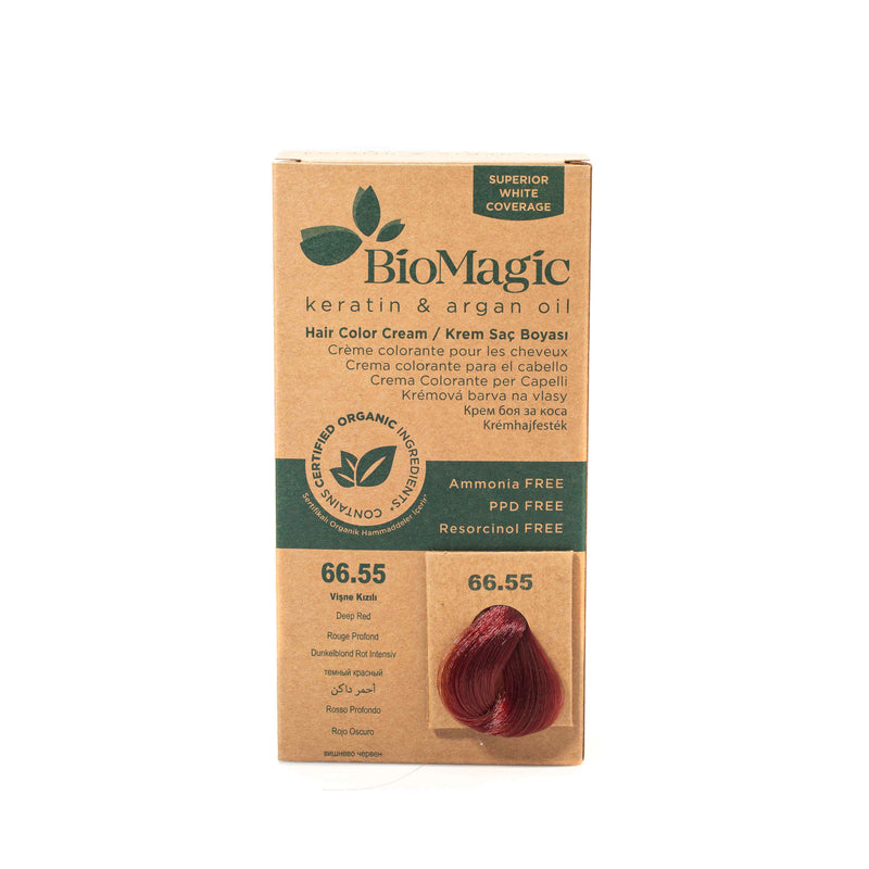 Organic Hair Color Cream 66/55 Deep Red 60ml