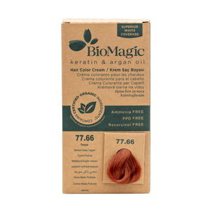 Organic Hair Color Cream 77/66 Medium Deep Copper 60ml image 1