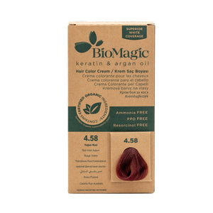 Organic Hair Color Cream 4/58 Red Violet 60ml image 1