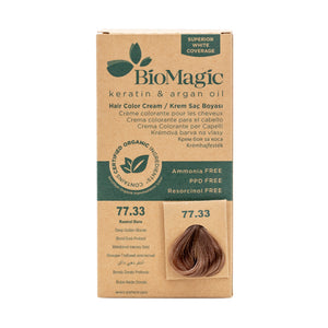 Organic Hair Color Cream 77/33 Deep Golden Blonde 60ml image 1