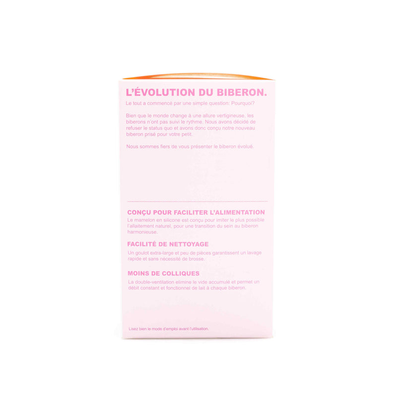 زجاجة رضاعة ذات ملمس طبيعي باللون الوردي 150 مل (مفردة)