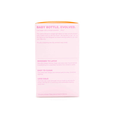 Natural Feel Baby Bottle Pink 