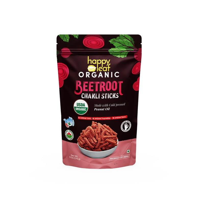 Organic Beetroot Murukku sticks 6 oz