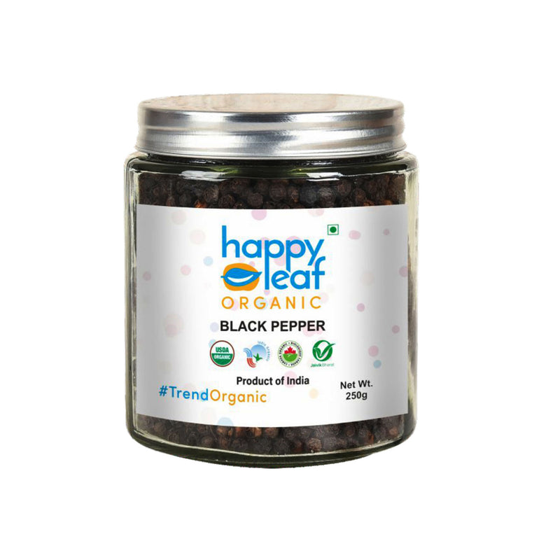 Organic Black Pepper Whole 250g
