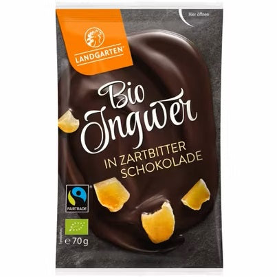 Organic Ginger in Dark Chocolate 50g