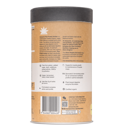 Organic Raw Pea/Rice Protein Isolate - Vanilla 1Kg