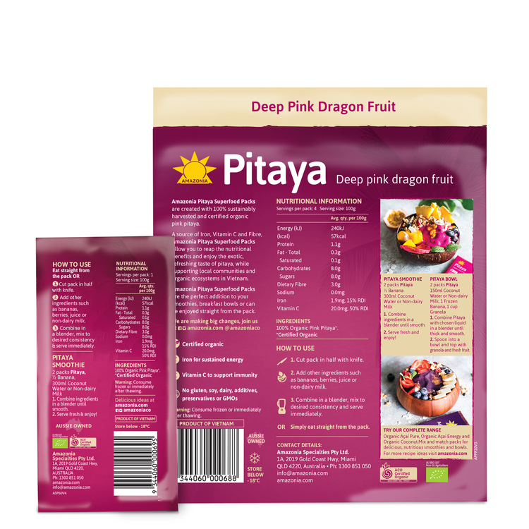 Organic Pink Pitaya (4X100g)