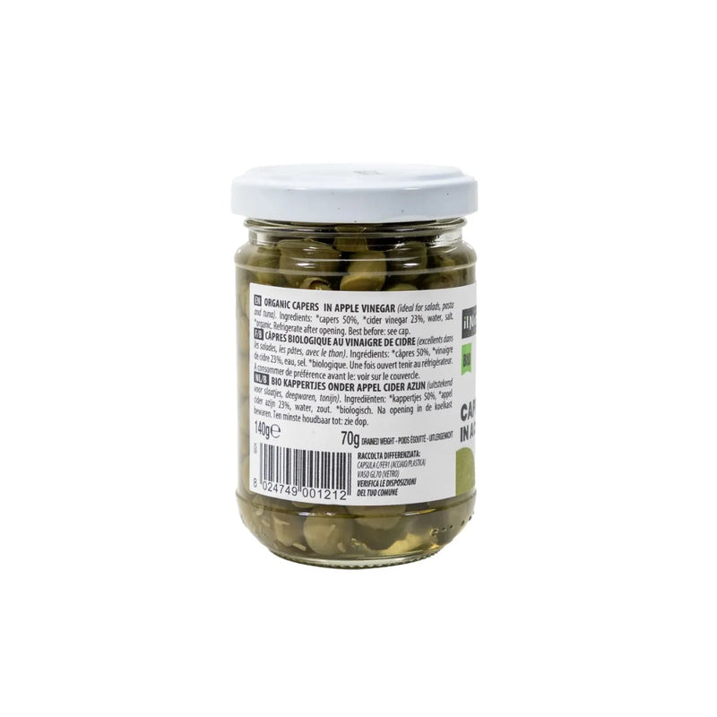 Organic Capers In Vinegar 140ml