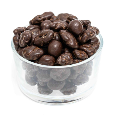 Organic Candied dried cranberry coated in dark chocolate
