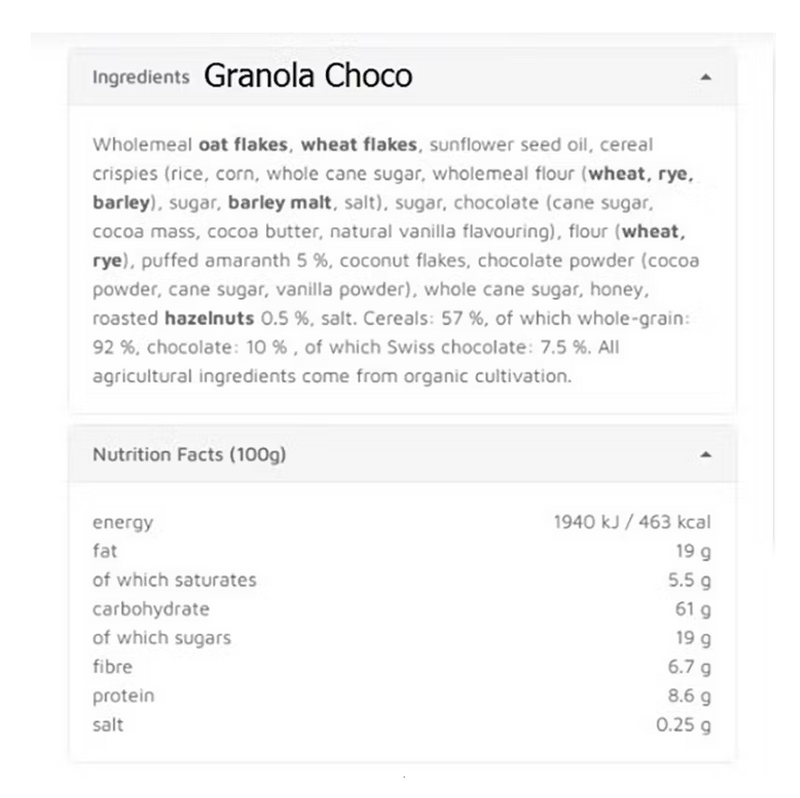 Organic Choco-Amaranth Crunch 375G