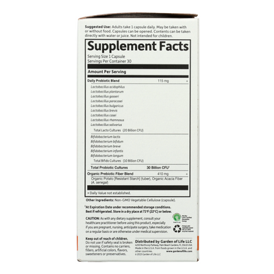 Garden of Life - DR FORMULATED PROBIOTICS ONCE DAILY 30 VEGICAPS