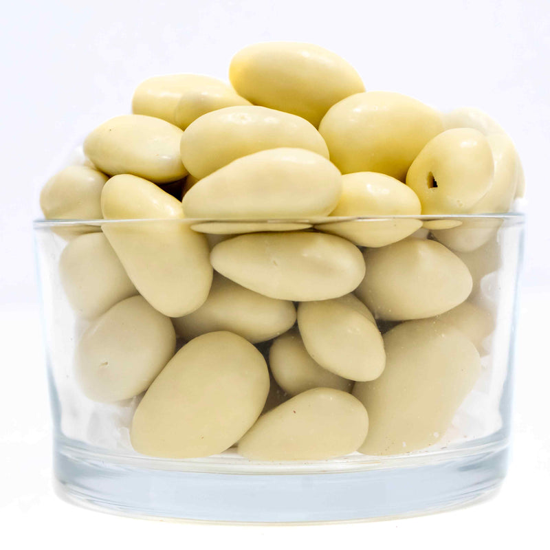 Organic VERT - Roasted almonds coated in green lemon-flavoured white chocolate 100g