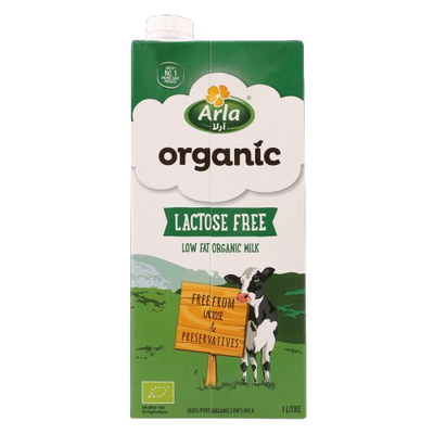 Low Fat Organic Milk 1L - Lactose free