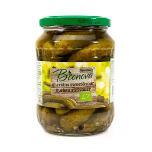 Organic Gherkins, Sweet & Sour 670G