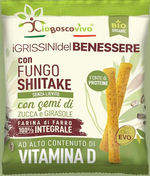 Organic Grissini With Sunflower & Pumpkin Seeds And Shiitake Mushrooms 50g