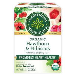 Organic Heart Tea Hawthorn with Hibiscus - 16 Tea Bags