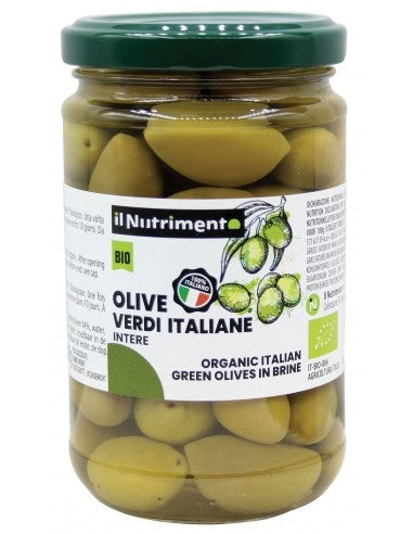 Organic Pitted Green Olives In Brine 280g