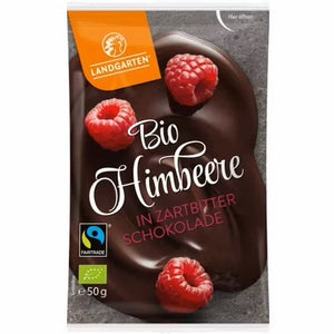 Organic Raspberry in Dark Chocolate 50g