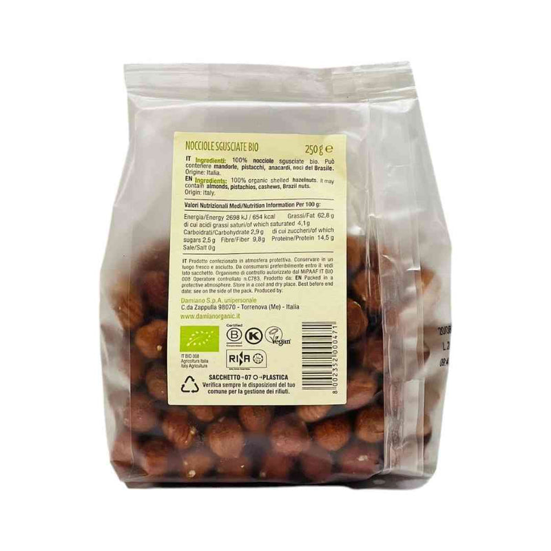 Organic Shelled Hazelnuts 250g