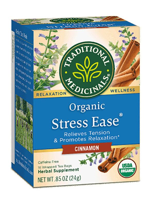 Organic Stress Ease Herbal Tea, 16 Tea Bags