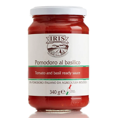 Organic Tomato & Basil Ready Sauce 340G
