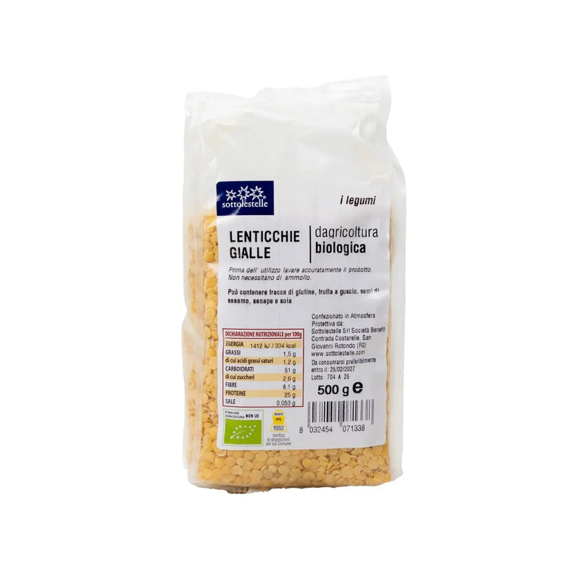 Organic Yellow Lentils 500g