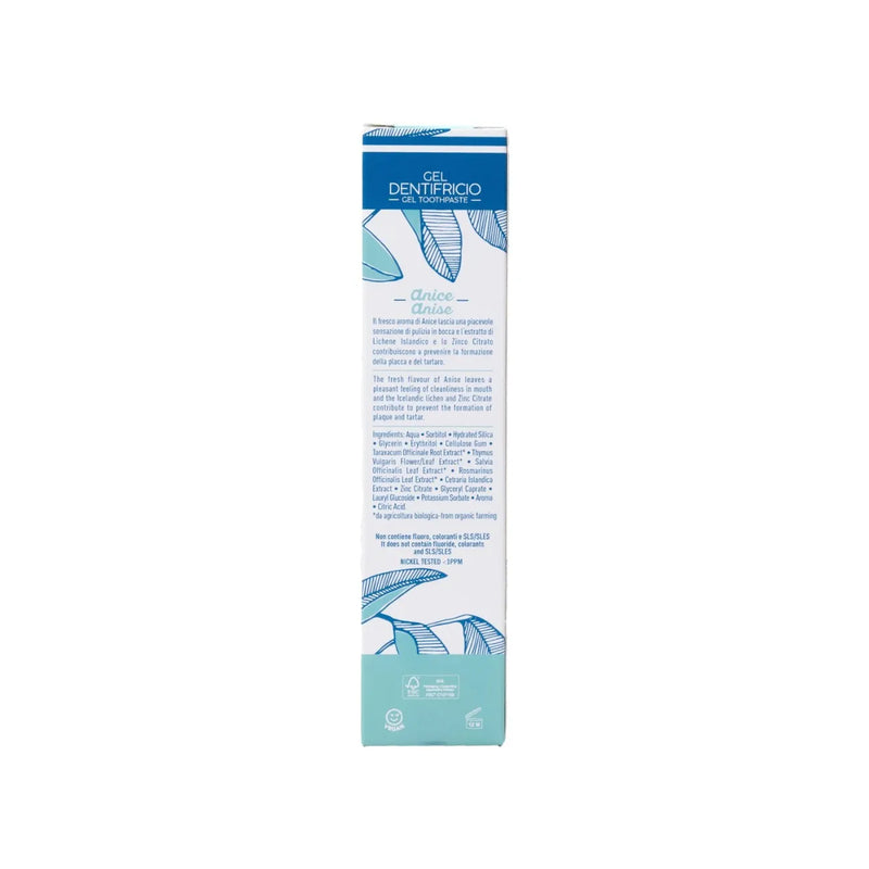 Organic Zero Waste Natural Anise GEL Toothpaste 75ml