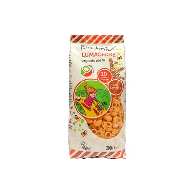 Organic little snails pasta with lentils